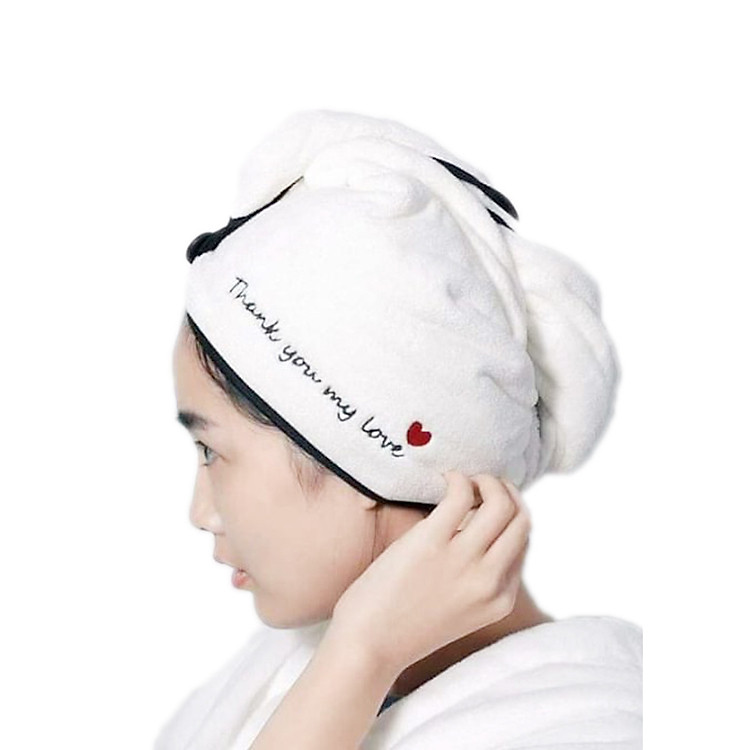 Khăn Quấn Đầu, Khăn Lau Tóc Cotton Siêu Thấm