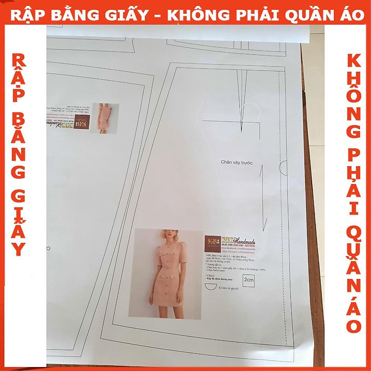 Rập Giấy A0 Đầm Bé Gái R347 (3 chiếc) - Ảnh 5