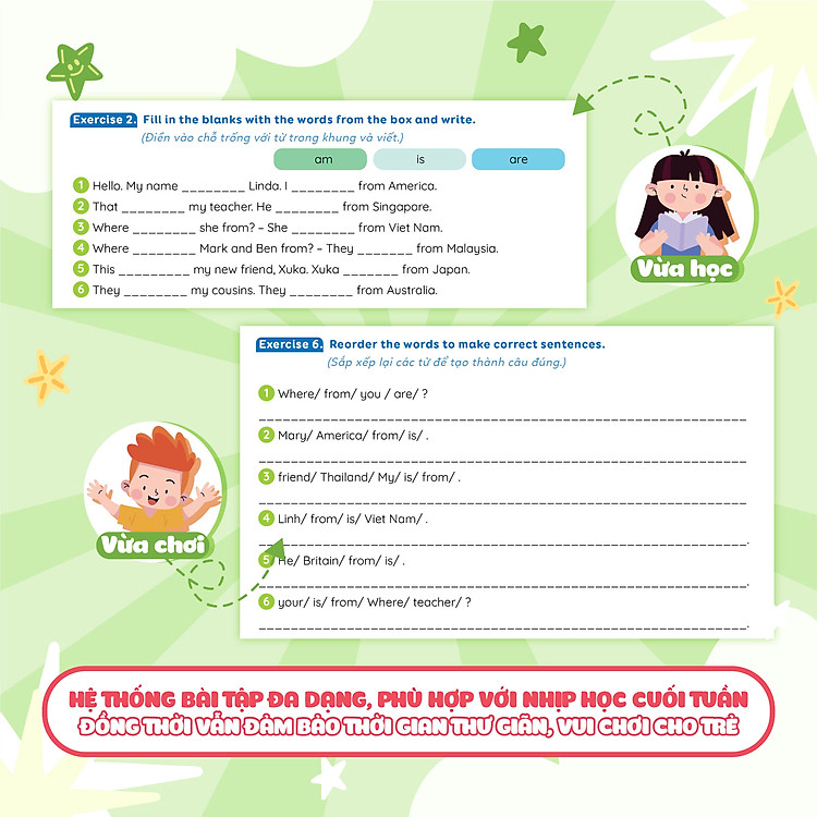 Phiếu bài tập cuối tuần Tiếng Anh 4 (Global) - Ảnh 5