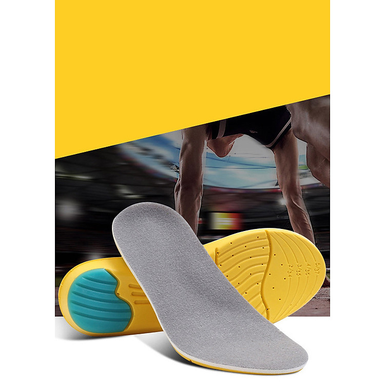 Lót giày thể thao biết thở thoáng khí và êm chân dùng cho giày chạy bộ, giày tập gym, giày đi bộ, giày sneaker, giày lười, giày búp bê - Loại 3 lớp hút mồ hôi - PK26