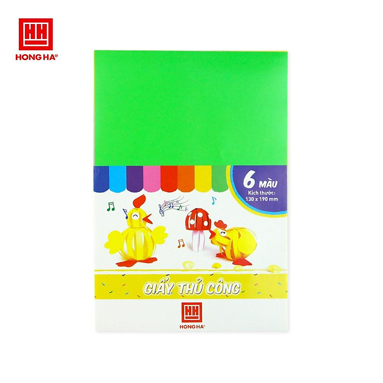 Giấy thủ công Hồng Hà decan 6 màu (130x190mm)