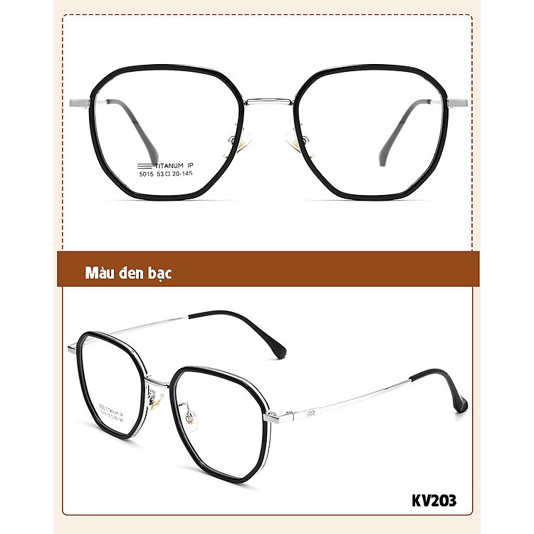 KAVI 203 - Kính Chống Ánh Sáng Xanh Gọng Titanium Hàn Quốc