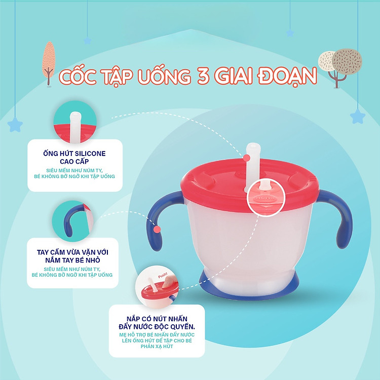 Cốc tập uống Richell 150ml Xanh Chính hãng Ưu đãi - Hình ảnh 5