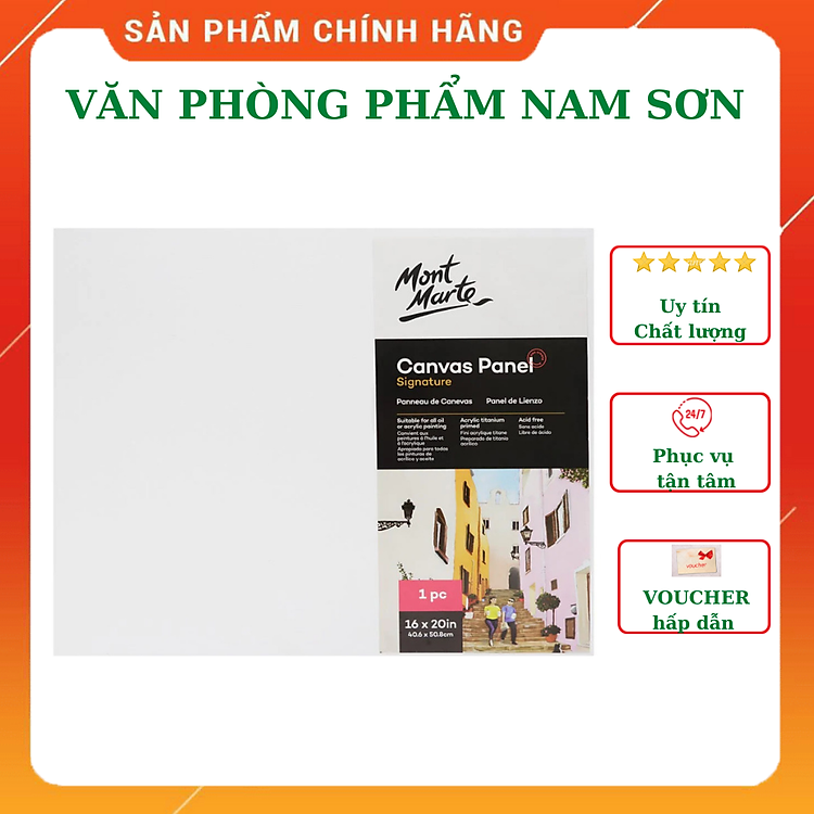 khung vải/Tấm Canvas Panels dạng bảng Mont Marte nhiều kích thước