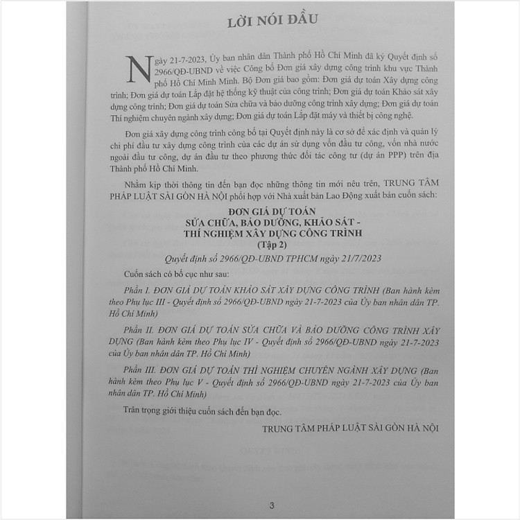 Đơn Giá Dự Toán Xây Dựng Công Trình TP. Hồ Chí Minh (V2260D) - Ảnh 7