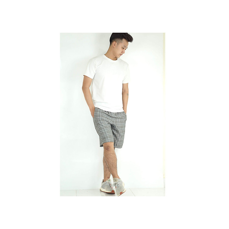 Set 5 Quần Short nam chất liệu cotton họa tiết kẻ caro