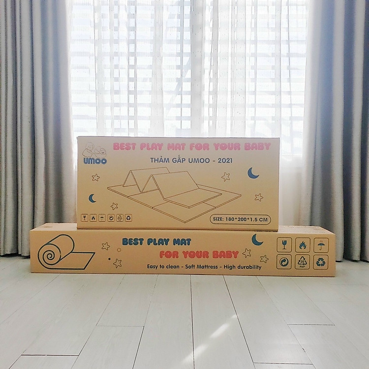 Thảm gấp gọn Umoo 180x200cm mẫu Sư tử Chính hãng Tiết kiệm - Hình ảnh 4