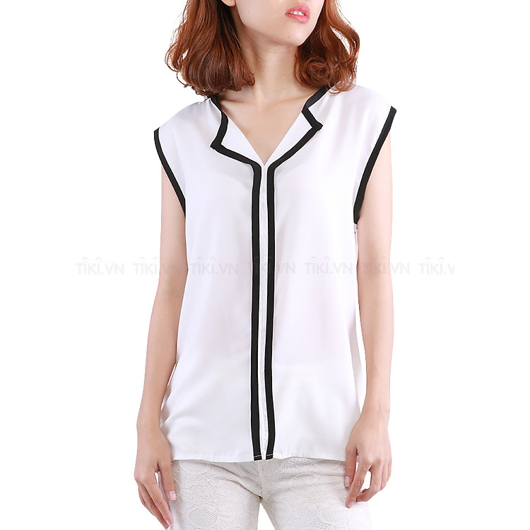 Áo Voan Viền Cổ Đen