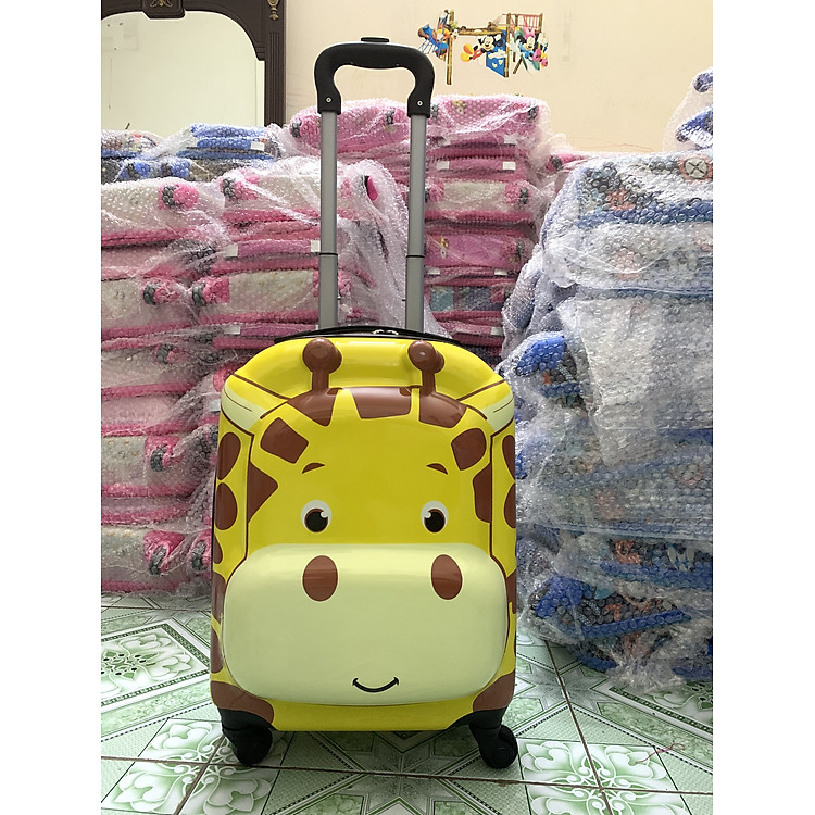 VALI HÌNH ĐỘNG VẬT(Được chọn màu và hình) Cao cấp 4 bánh