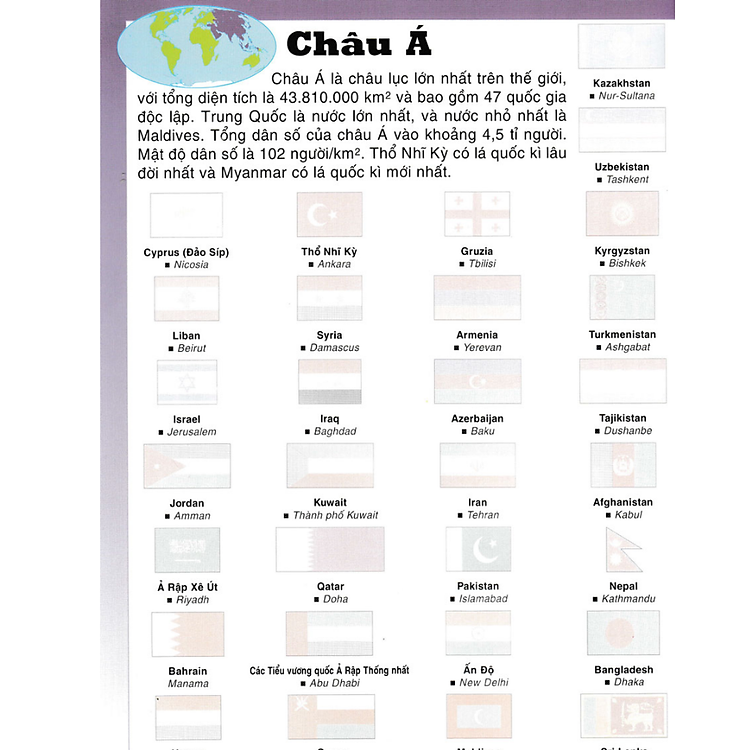 Quốc Kì Các Nước Trên Thế Giới - Sách Dán Hình Thông Minh Kèm Bản Đồ Thế Giới - Ảnh 2