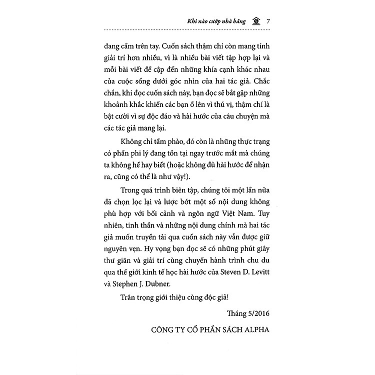Khi Nào Cướp Nhà Băng - Những Nhà Kinh Tế Học Hài Hước Nhìn Thế Giới Như Thế Nào - Ảnh 4