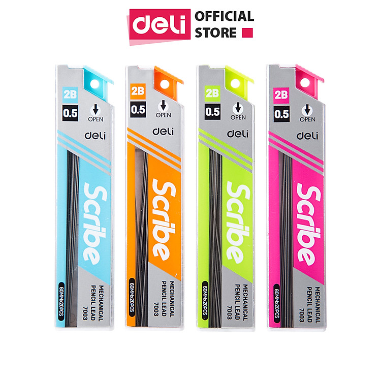 Ruột Bút Chì 0.5mm Deli (2 ống)