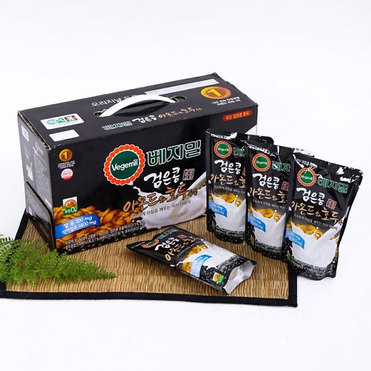 Sữa đậu đen óc chó hạnh nhân Vegemil Hàn Quốc xách 20 túi (190ml/Túi)