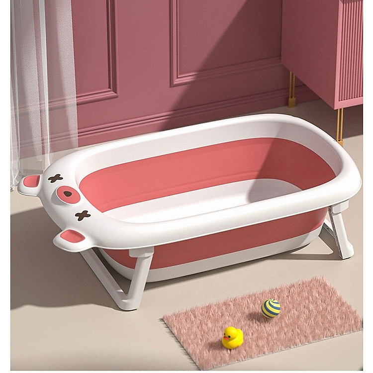 Chậu Tắm Gấp Gọn Cho Bé - Xanh Chính hãng Ưu đãi - Hình ảnh 5