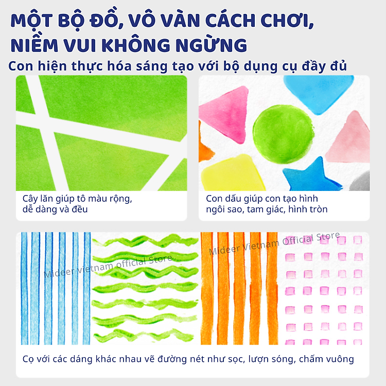 Bộ dụng cụ vẽ màu nước Mideer Chính hãng Giá tốt - Hình ảnh 5