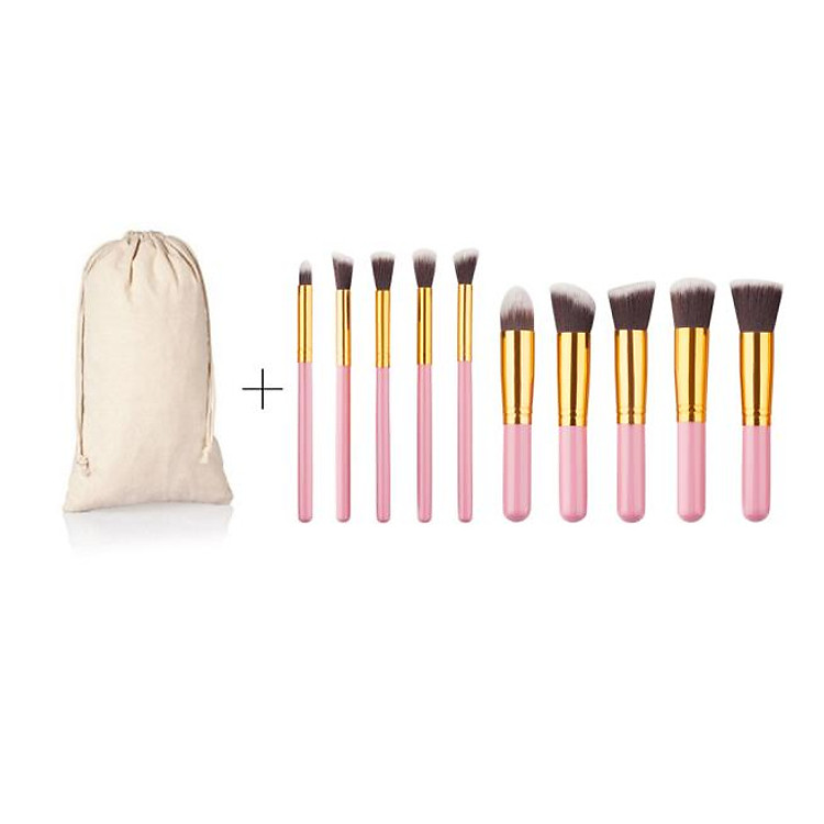 10PCS Cosmetic Makeup Brush Brushes Set Foundation Powder Eyeshadow PK