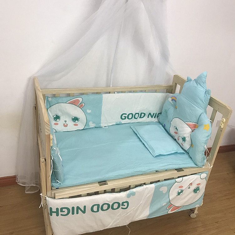 Nôi chơi cho bé có bánh xe - Thỏ xanh Chính hãng Tiết kiệm - Hình ảnh 5