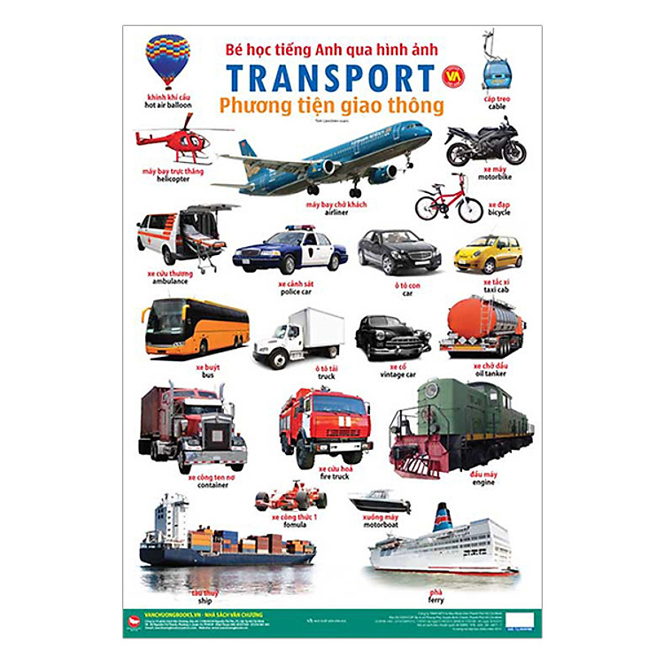 Sách Bé Học Tiếng Anh Qua Hình Ảnh - Phương Tiện Giao Thông (Tái Bản)