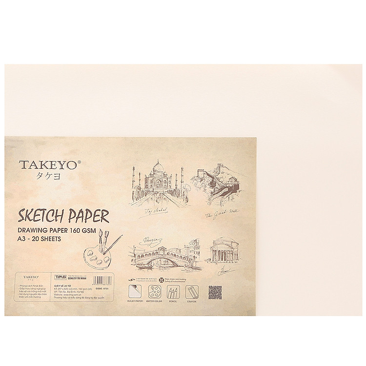 Giấy Vẽ Takeyo 8735 A3 (20 tờ)