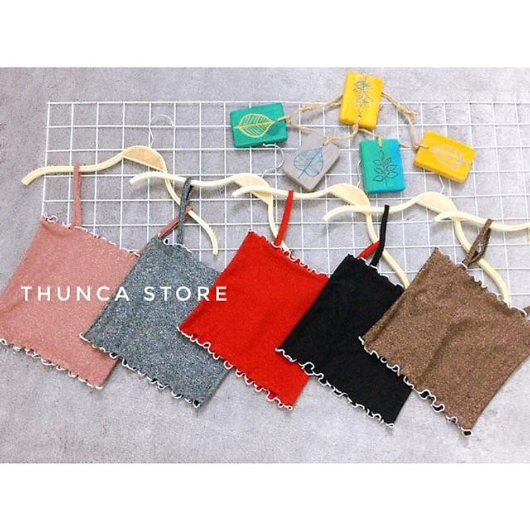 Áo 2 dây nhũ, áo 2 dây kim tuyến, áo 2 dây croptop