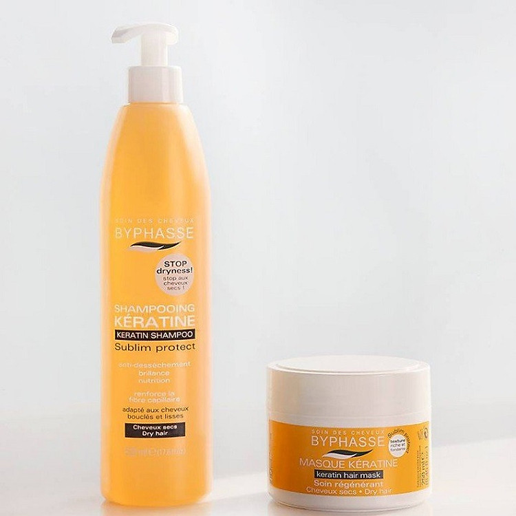 Combo dầu gội và ủ tóc Byphasse Keratin