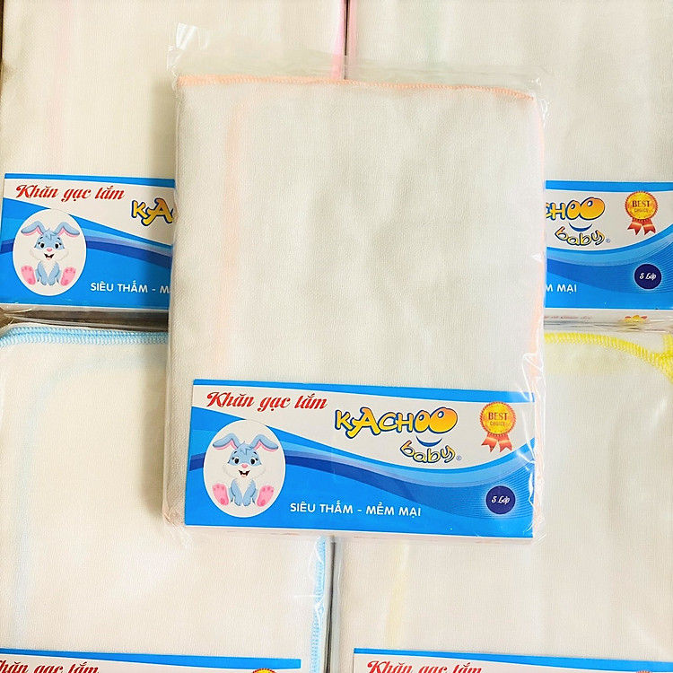 Mua Túi 2 Khăn TẮM sơ sinh Kachoo Chính hãng Tiết kiệm - Hình ảnh 2