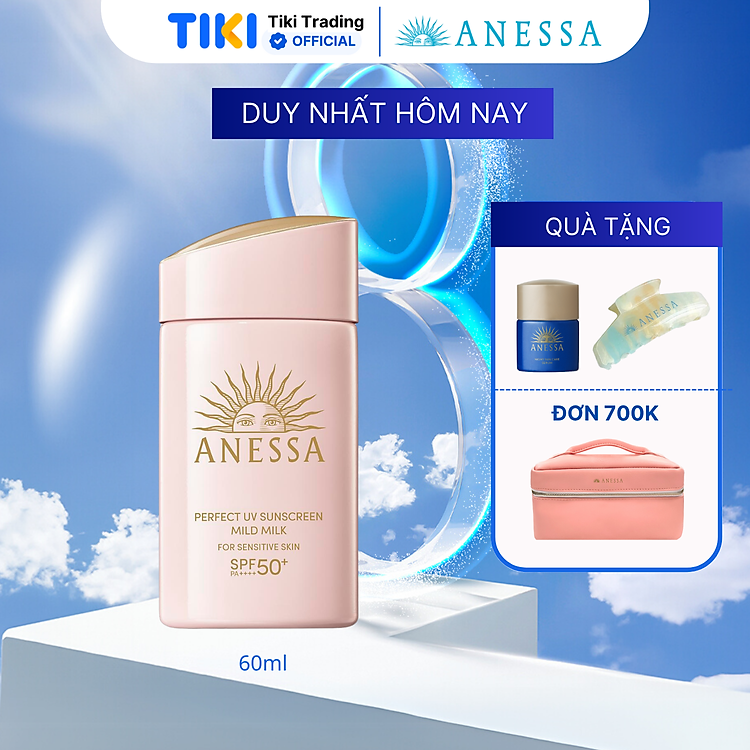 Kem chống nắng Anessa Perfect UV Sunscreen Mild Milk For Sensitive Skin SPF 50+ PA++++ 60ml