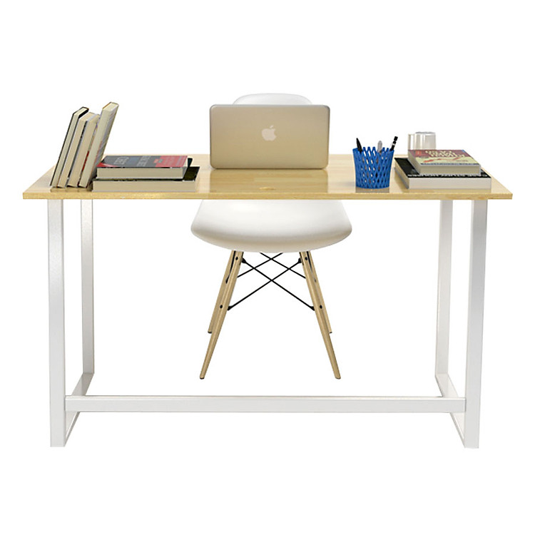 Bộ Bàn Rec-F Và Ghế Eames Chân Gỗ IBIE TCREF12RW-EAMSW - Trắng