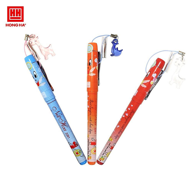 Bút máy nét hoa, bút máy nét thanh nét đậm luyện viết chữ đẹp Hồng Hà (2261)