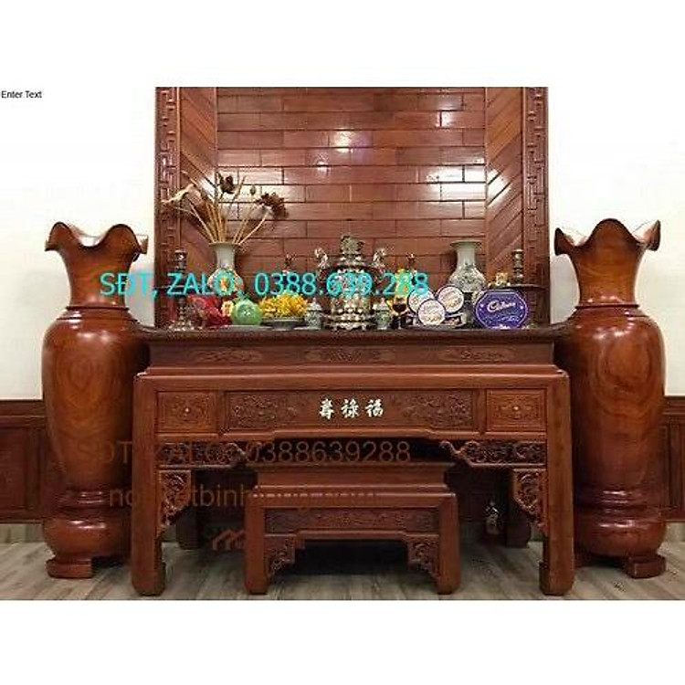 Án thờ và cúng cơm gỗ gụ