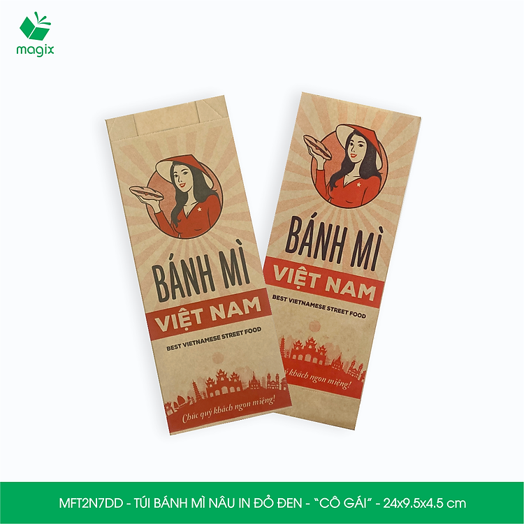 Túi Giấy Đựng Bánh Mì (100 chiếc) - 24x9.5x4.5 cm - Ảnh 4
