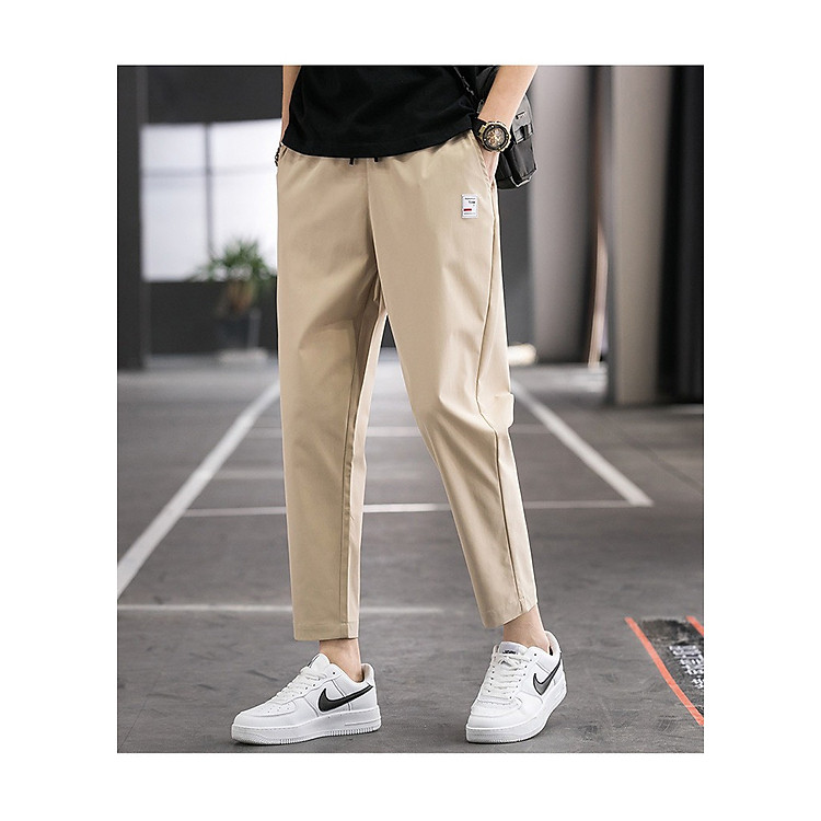 Quần Jogger Nam Nữ Ống Suông Eo Co Dãn Chất Liệu Kaki Mềm Mịn Thấm Hút Mồ Hôi Tốt JGLV30