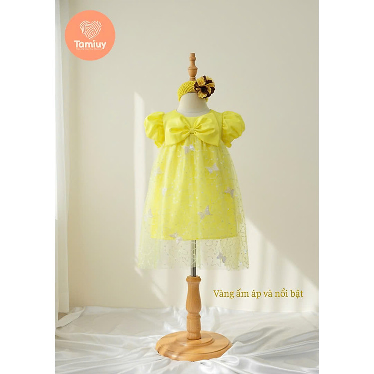 Đầm Dạ Hội Tamiuy Với Họa Tiết Kim Sa Bướm Chất Liệu Cao Cấp Xinh Xắn Thoải Mái Cho Các Bé Dự Tiệc Chụp Ảnh
