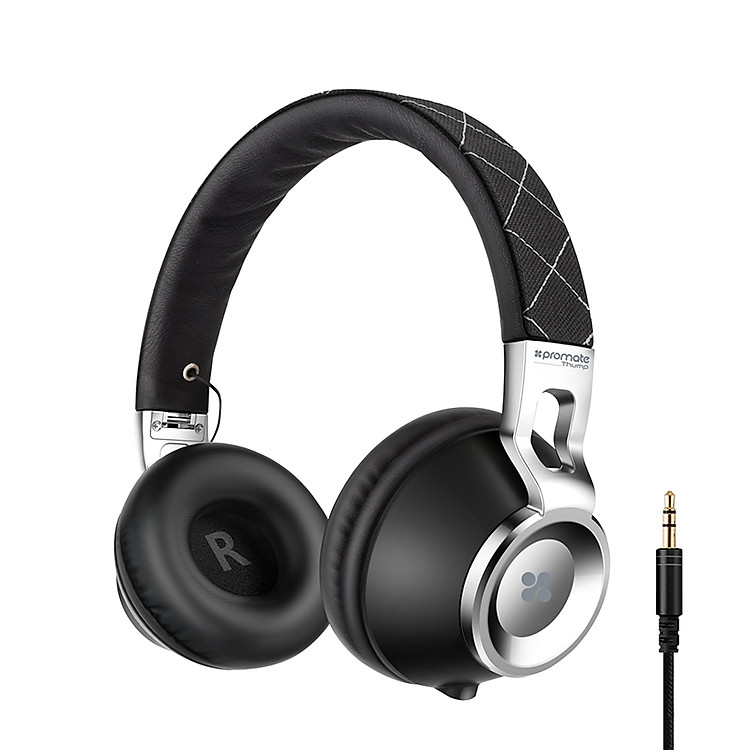 Tai Nghe Chụp Tai Promate Thump Deep Bass PNC - Hàng Chính Hãng