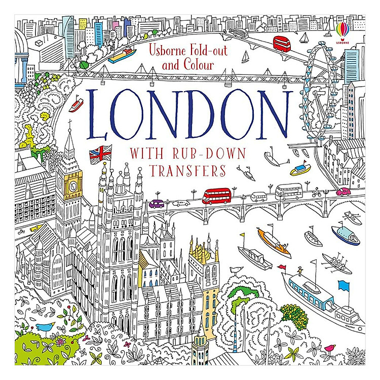Sách Usborne Fold-out & Colour London