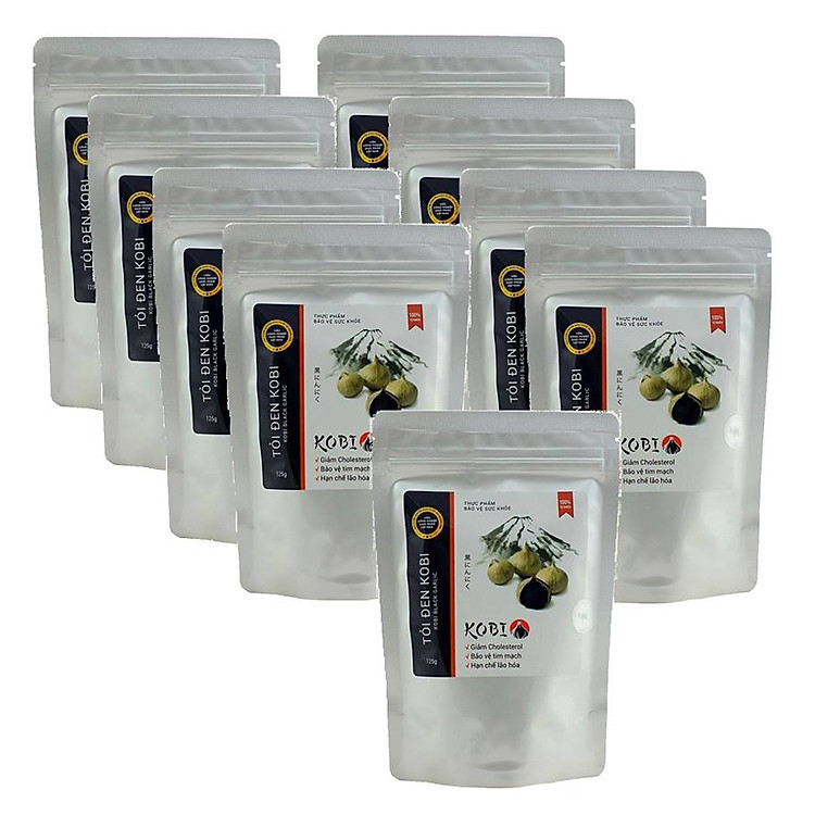 Combo 8 túi 125g Thực phẩm chức năng Tỏi Đen Kobi tặng 1 túi