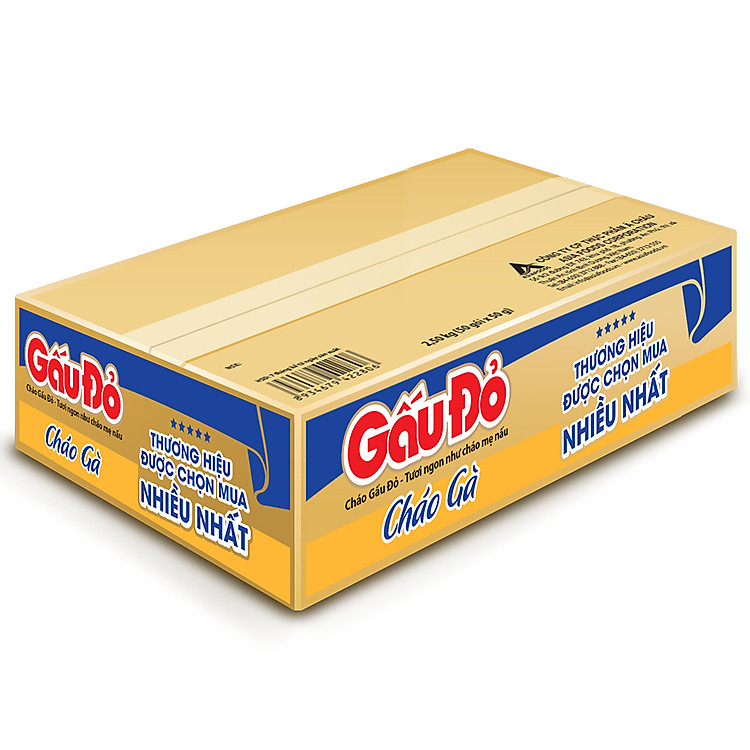 Thùng 50 Gói Cháo Gấu Đỏ Vị Gà