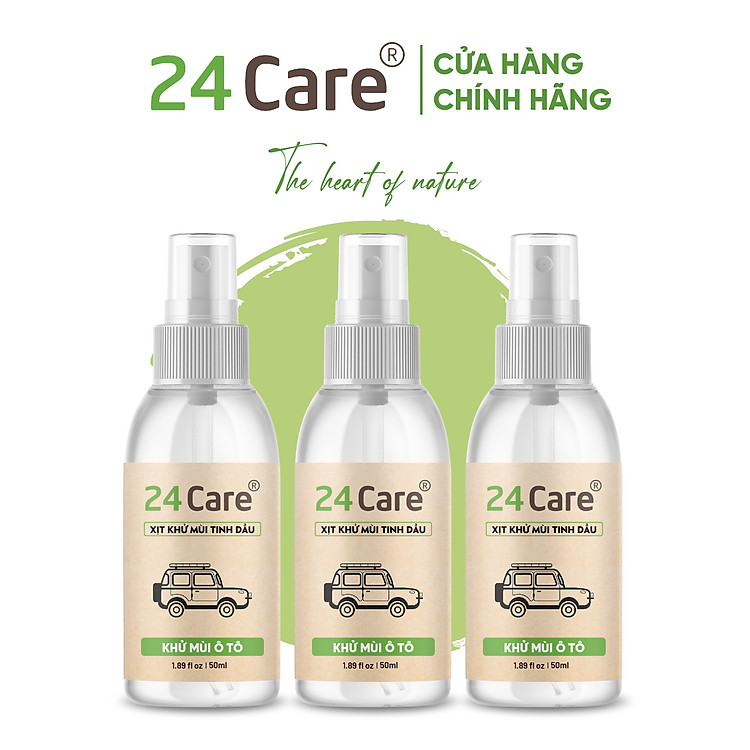 COMBO 3 chai Xịt Phòng Tinh Dầu Sả Chanh + Sả Java + Bạc Hà Hữu Cơ Organic 24Care 250ML/Chai - Kháng khuẩn - Khử mùi hôi - Đuổi muỗi, côn trùng - Tập trung tinh thần làm việc, lái xe, học hành - Hương thơm thư giãn.