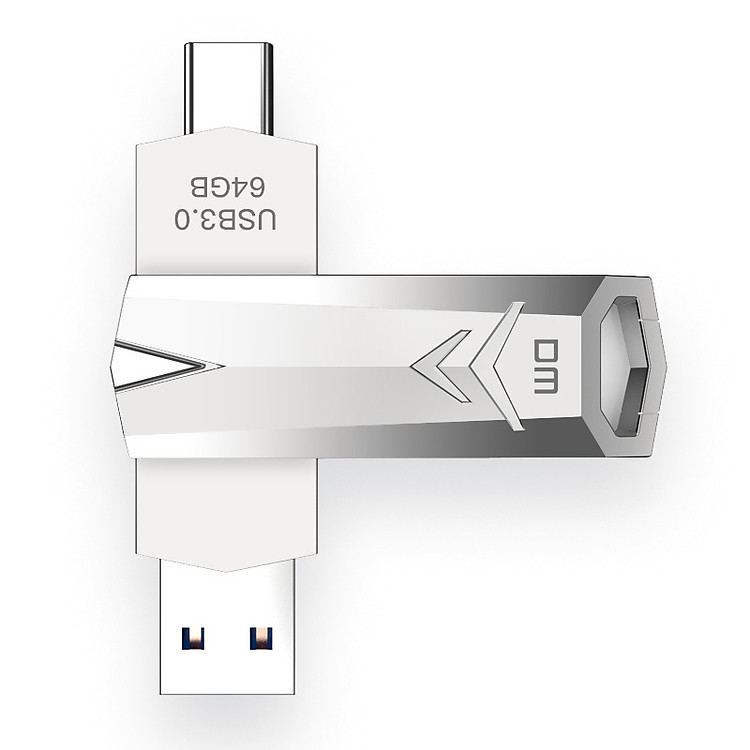 USB Hai Đầu Đa Năng OTG DM PD098 | USB 3.0 & Type-C (cho điện thoại Android, laptop, máy tính bảng) - Hàng nhập khẩu