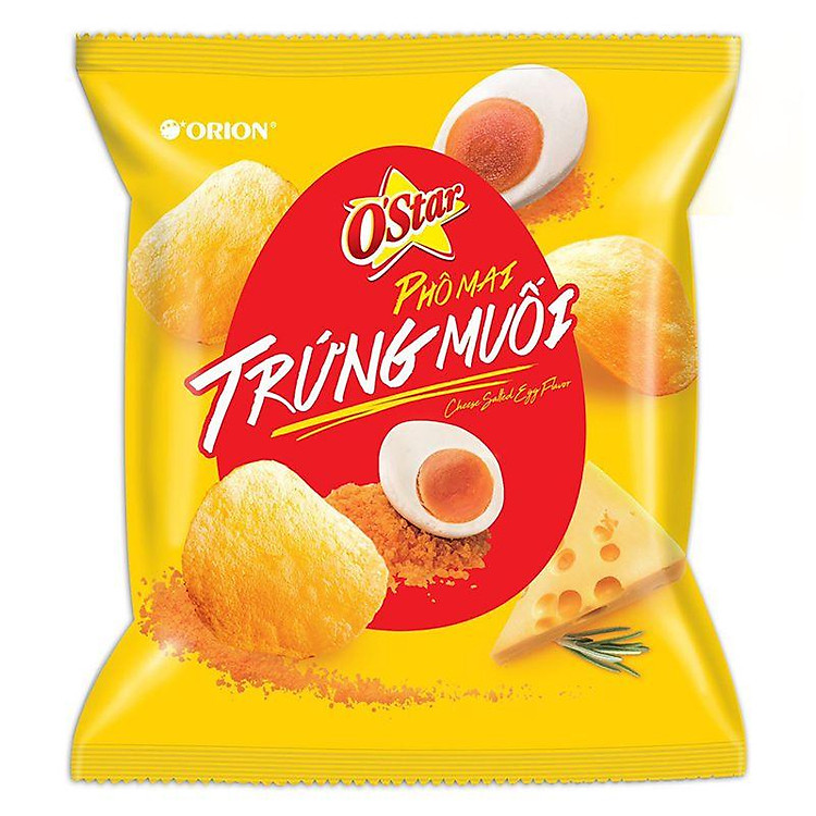 Snack Khoai Tây O'Star Vị Phô Mai Trứng Muối Gói 63G - 8936036026962