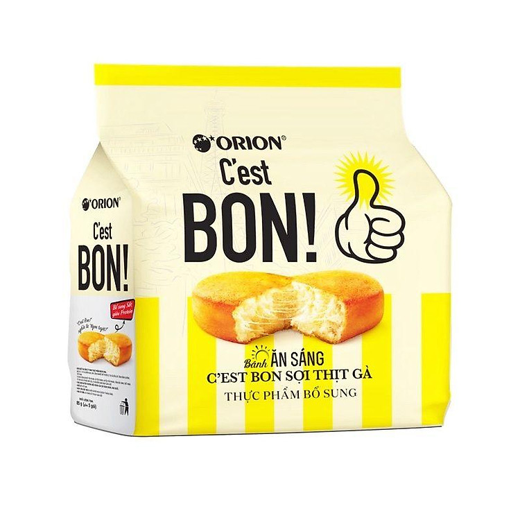 Bánh Ăn Sáng Sợi Thịt Gà C'est Bon 136g-8936036028676