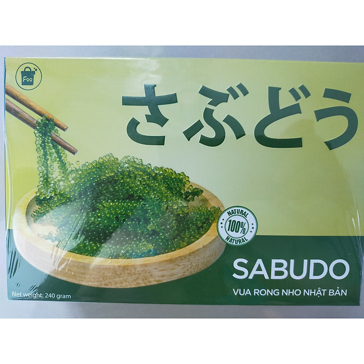 Rong Nho SABUDO chính hãng - Hộp 12 gói + tặng kèm 12 gói sốt mè rang KEWPIE