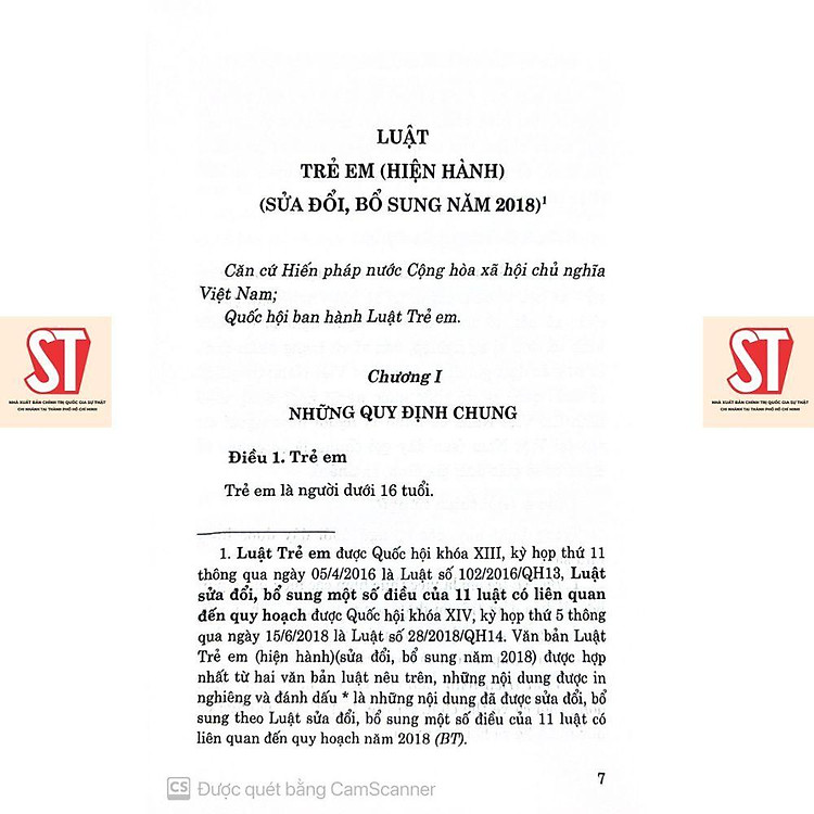 Luật Trẻ Em (Hiện Hành) (Sửa Đổi, Bổ Sung Năm 2018) - Ảnh 3