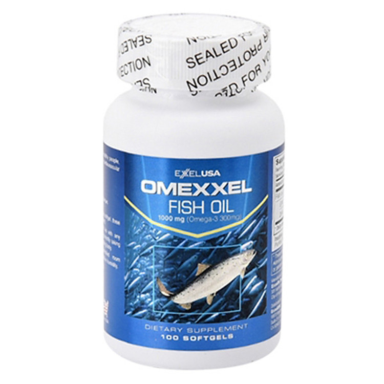 Thực Phẩm Chức Năng Dầu Cá Omexxel Fish Oil 1000gm (100 Viên) - Xuất Xứ Mỹ