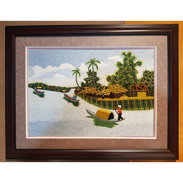 TRANH THÊU TAY PHONG CẢNH QUÊ HƯƠNG