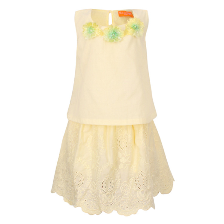 Đầm Sát Nách 2 Tầng VTA Kids BG60501V – Vàng