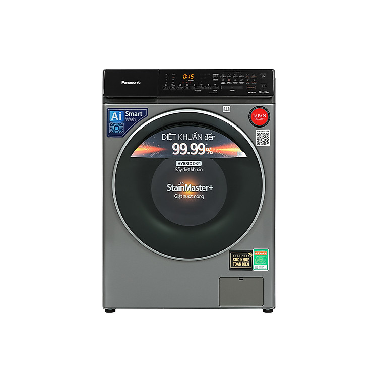 Máy Giặt Sấy Panasonic Inverter Giặt 9 kg - Sấy 6 Kg NA-S96FC1LVT - Hàng Chính Hãng - Chỉ Giao HCM