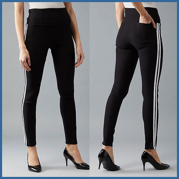 Quần Legging Nữ MS224, quần nâng mông, quần thun ôm nữ cao cấp dài sọc trắng, hai túi sau, lưng thun dày cạp cao, thun co giãn 4 chiều, vải đẹp mềm mịn, thoáng mát không xù lông.