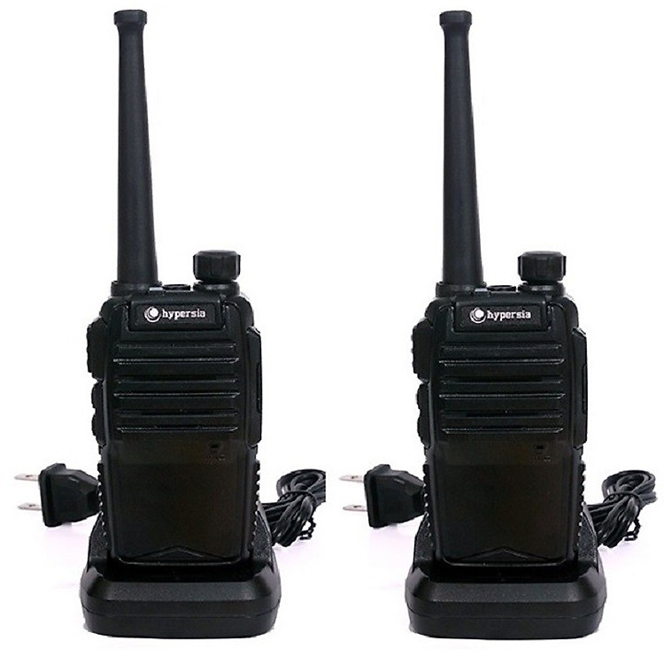 Combo 2 bộ đàm Hypersia H1, bộ đàm nội bộ dùng cho bảo vệ, pin lâu, hỗ trợ tai nghe bộ đàm, chống nhiễu và cực kỳ bền - Hàng chính hãng.
