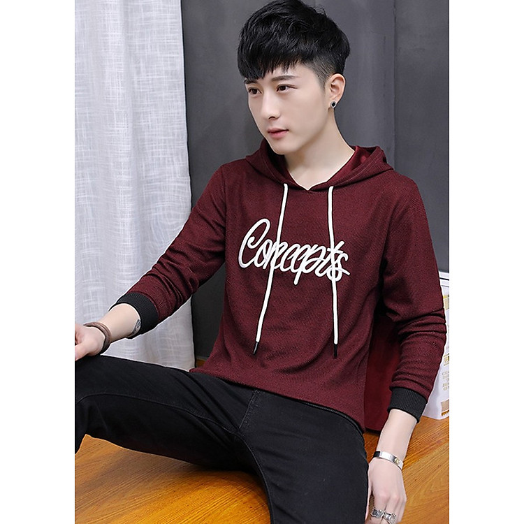 Áo khoác nam hoodie AKN492 Thun nỉ ngoại ( ĐỎ )